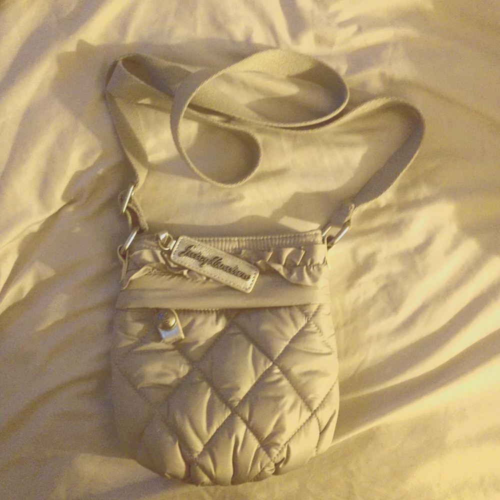 Juicy Couture quilted silver crossbody